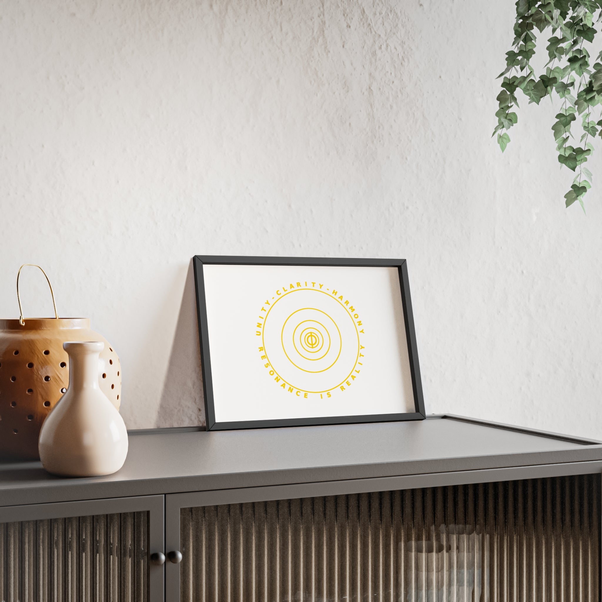 Framed Inspirational Poster: Unity, Clarity, Harmony