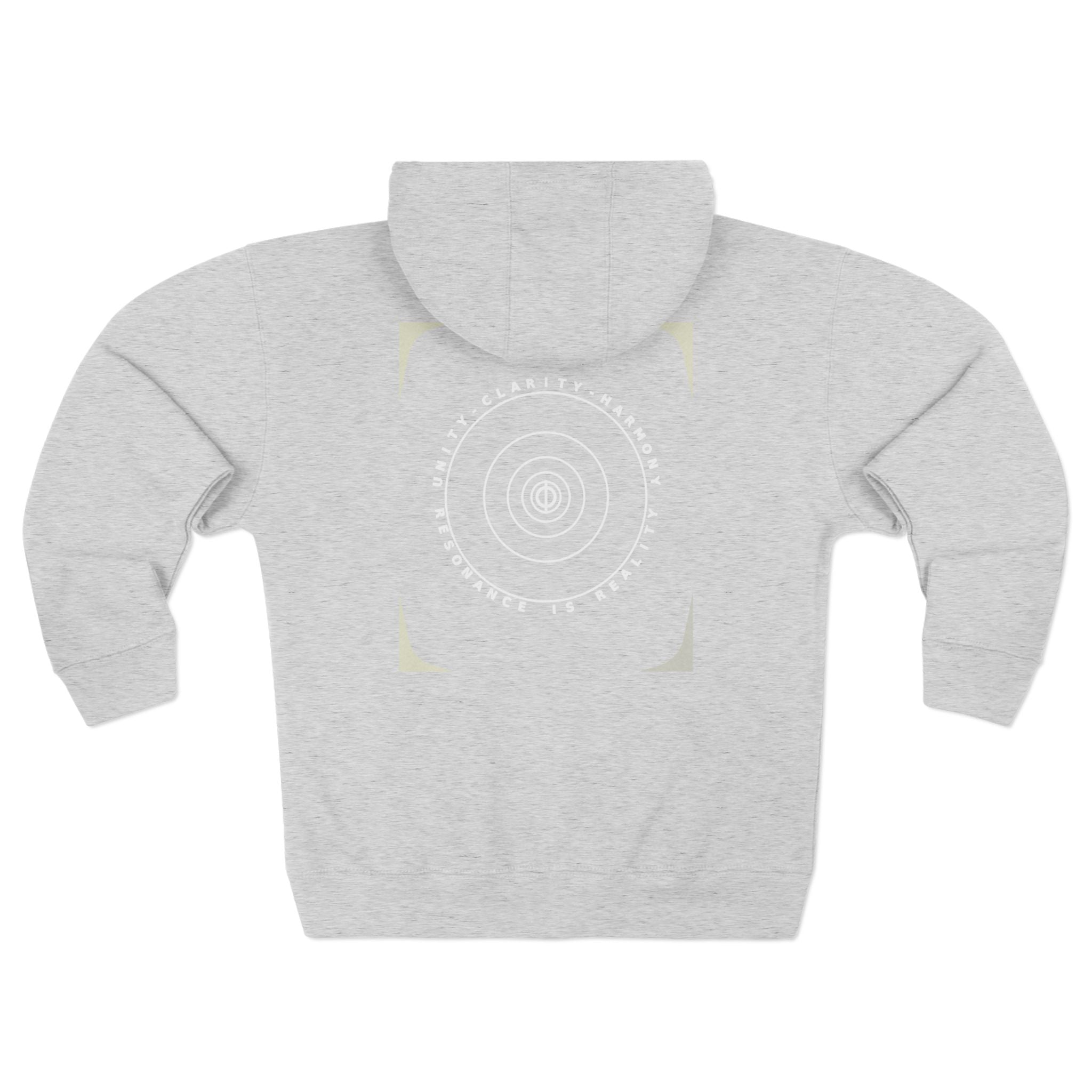 Chic Unisex Zip Hoodie with Geometric Design