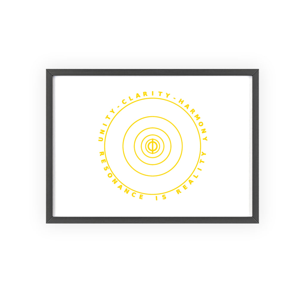 Framed Inspirational Poster: Unity, Clarity, Harmony