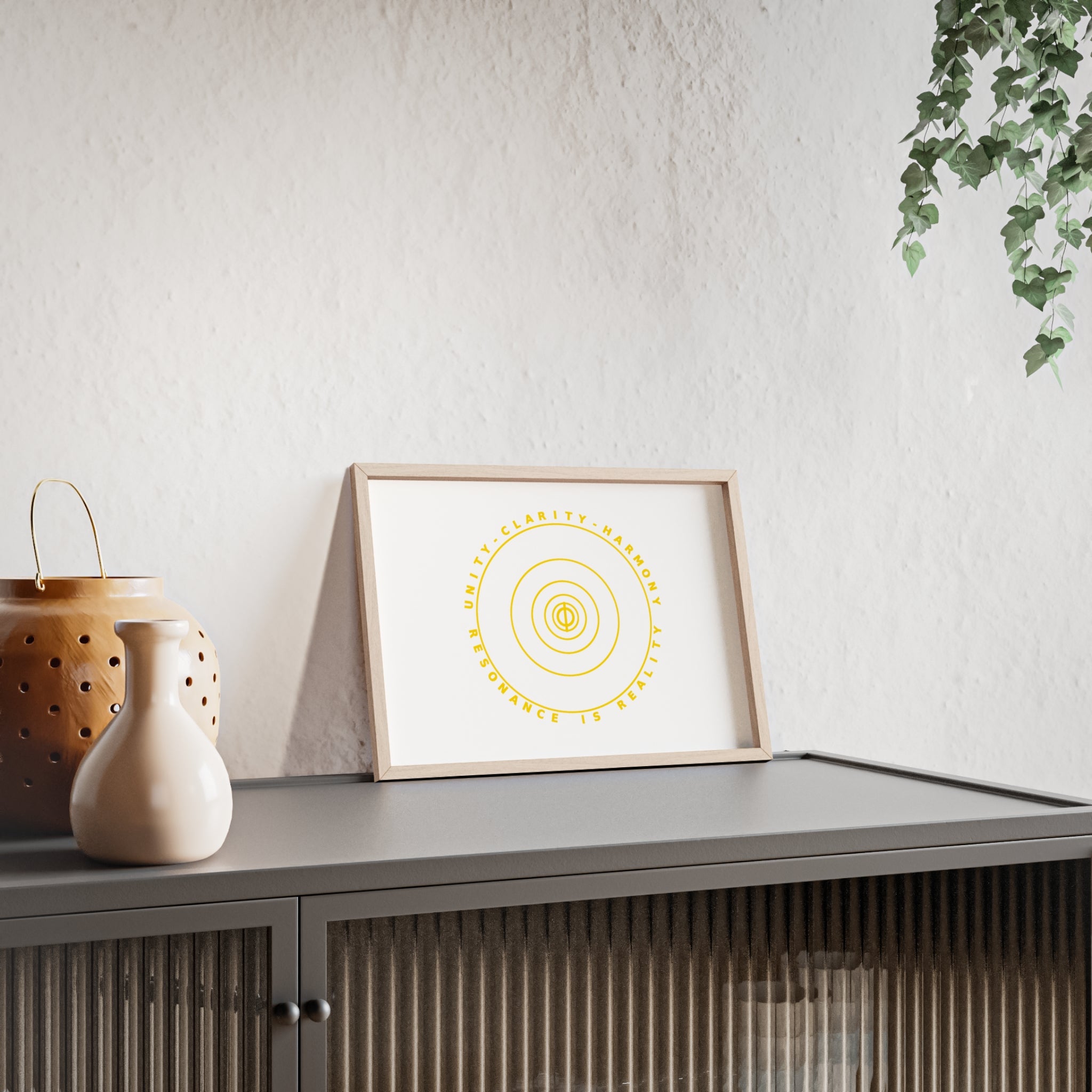 Framed Inspirational Poster: Unity, Clarity, Harmony
