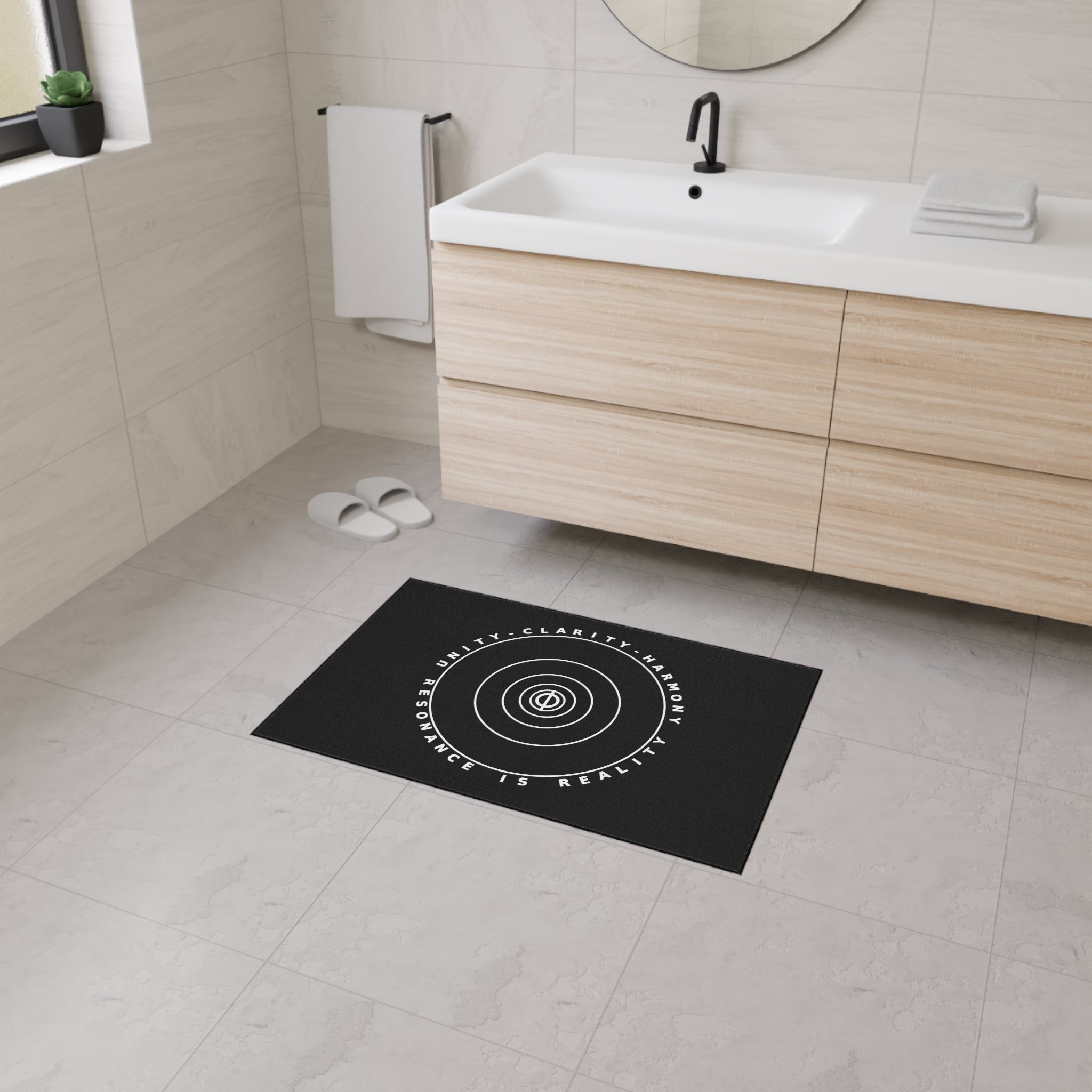 Peaceful Vibes Heavy Duty Floor Mat - Unity, Clarity, Harmony Design