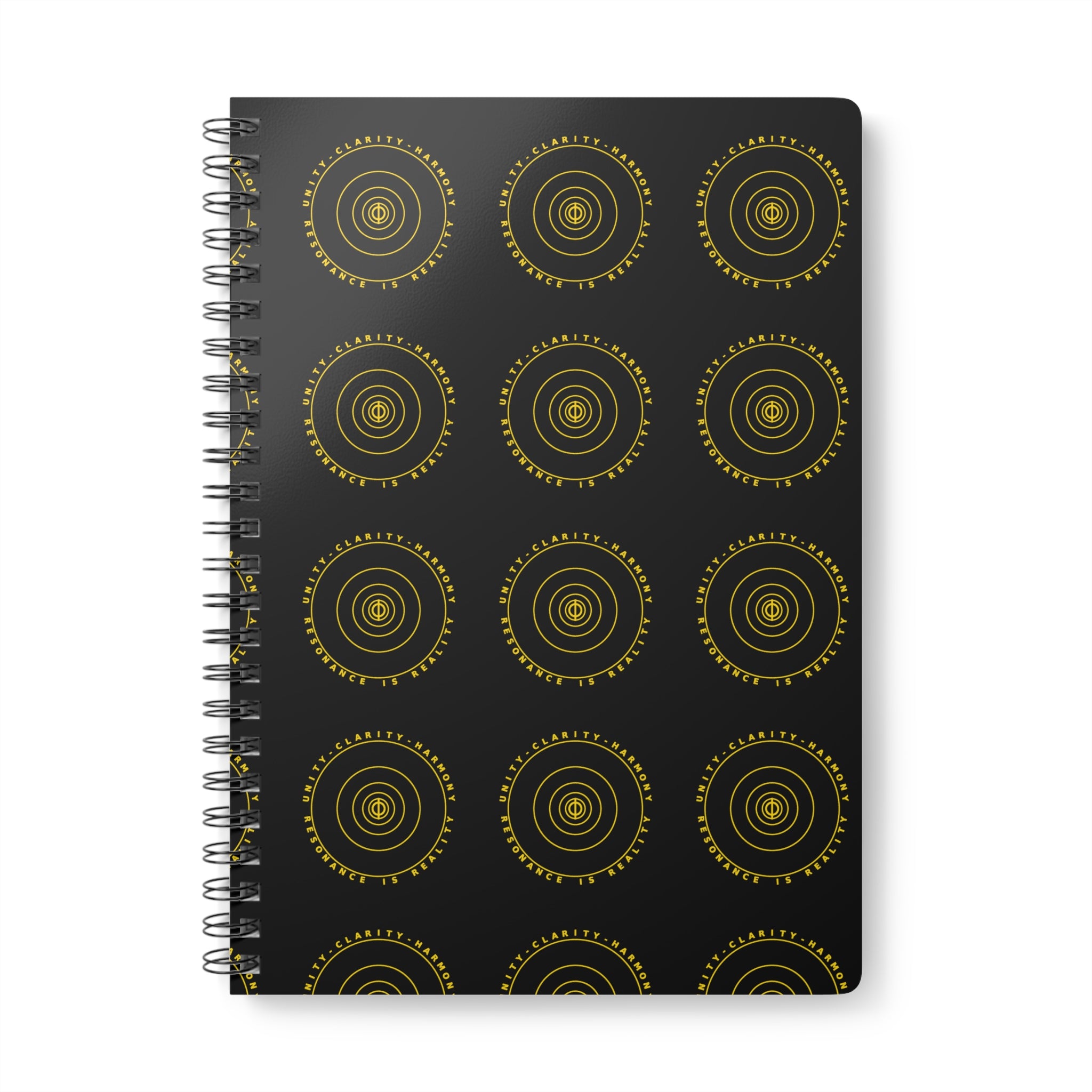 Elegant Wirobound A5 Notebook with Stylish Gold Accents